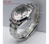 Mod NH35 Watch Case with Oyster Bracelet Solid Steel Datejust 40mm Case Fit to Nh35A NH36 Automatic Movement Sapphire Crystal