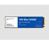 WD Blue SN580 M.2 NVMe de 250 GB SSD, PCIe Gen4 x4, con hasta 4.000 MB/s de Velocidad de Lectura
