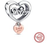 Fit Original Pandora Charm Bracelet DIY Jewelry 925 Sterling Silver Love Travel Flower Lipstick Family Friend Pendant Fine Beads