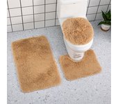 Toilet Seat Cover 3Pcs Set Bath Mat Shower Room Floor Rug Home Bathroom Anti-Slip Absorbent Doormat Bathtub Decor Carpet
