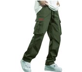 Men's loose straight leg workwear pants, men's spring and autumn American style pants, draped wide leg pants, men's
