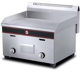 Plancha de acero inoxidable a gas de cocina industrial