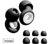 HUAK 1set Reusable Silicone Ear Plugs+ Extra Coverage, Perfect For, Swimming, sleeping, learning, Concert, Motorcyclists & More