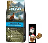 Pienso para Perros Original Puppy Junior + Hueso de jamon - Pollo y arroz Cachorros de Todas Las Razas - Comida para Perros jóvenes o Madres gestantes - Alimento seco para Perros - Alimentación Canina ARQUIVET