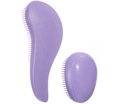 2pcs Magic Detanglng Hair Brush Set Scalp Massage Egg Shaped Wheat Straw Comb Anti-static Edge Hairbrush Salon Hair Styling Tool