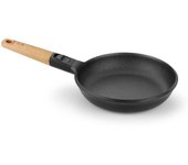BRA Market - Sartén Antiadherente 26 cm Mango Desmontable en Madera de Haya. Apta Inducción
