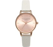 Olivia Burton Reloj Analógico de Cuarzo para mujer con Correa en piel Gris - OB14MD21
