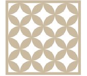 TODO-STENCIL Plantilla MYA Home Decor Geométrico 017 Medida 50x50cm Diseño 48x48cm, Stencil lavable, reutilizable, maleable y muy resiste, Ideal para decorar paredes, muebles, cojines, cortinas, etc