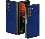 Luxury PU leather Case for Samsung Galaxy Z Fold5 Fold4 Fold3 5G Business solid color design phone cover Soft TPU&Hard PC