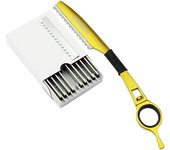 1 Thinning Razor 10 Blades Straight Salon Hairdressing Razor Stick Hair Cutter Rotary Barber Hair Cutting Knife Thinner