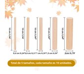 6PCS Walnut Dowel Rod Sticks Unfinished Round Wooden Crafts Sticks for Crafts or DIY Braiding Tapestry