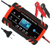 Cargador de Batería Mantenedor para Coche y Moto Inteligente 8A 12V, Cargador de Bathería de 3 Etapas y Función de Reparación Automática para Coche