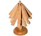 Wooden Trivets For Hot Dishes Insulation Pad,Tree Shape Trivet Set,Coaster For Teapot Hot Pots Halloween Christmas Gift