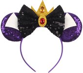 Newest Disney Mickey Mouse Ears Headband Kid Adult Festival Party Sequins 5" Bow Headband Women Baby Girl Party Hair Accessories