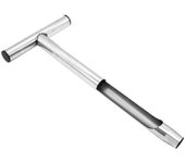 Sonda de muestreo de suelo de 12,8" con mango en T, kit de prueba de suelo, herramienta de muestreo de suelo de acero para jardín, césped, granja, golf