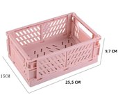 Plastic Foldable Storage Crate Folding Box Basket Stackable Cute Makeup Jewellery Toys Boxes for Storage Box Organizer Portable