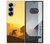 Tumundosmartphone Funda Carcasa Dura para Samsung Galaxy Z Fold 6 5G diseño Ciclista Dibujos
