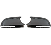 2PCS Glossy Black Mirror Cover Caps for Audi A4 A5 B8 A3 8P A6 C6 Q3 Rearview