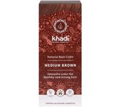 Tinte de Pelo Khadi Herbal Color Castaño Medio 100 G - Cobertura Eficaz de Canas