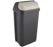 Cubo de Basura con Tapa Deslizante, 50 l, Rasmus, Gris grafito KEEEPER