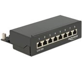 DELOCK  Caja Superficie Cat. 6A 8xRJ45H SFTP AWG22-24 Negra Delock