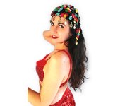 Gorro de Ganchillo Adornado para Bailar Danza del Vientre de Ropa de Arabia