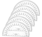 5 uds., transportador de 180 grados, regla de medición portátil, papelería para estudiantes, herramienta de ángulos matemáticos, suministros para estudiantes, herramientas de medición de ángulos, regla de medición circular