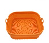 Solid Color Silicone Air Fryer Baking Pan Reusable Oven Silicone Dish Easy To Clean Baking Sheet Kitchen Baking Supplies