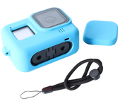 Protective Silicone Case for GoPro Hero 8 Black Tempered Glass Screen Protector Film Lens Cap Cover for Go Pro 8 Accessory