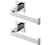 Portarrollos Papel Higiénico Baño Acabado Pulido, Maple Inoxidizable, Rollos Port para La Cocina y El Haño, Portarollos de Papel Higiénico Premium Montaje en Montaje 2 Piezas (Cuadrados)