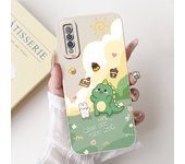 Case For Samsung Galaxy A7 (2018) SM-A750F Soft Liquid Silicone Back Cover For Samsung A7 2018 A 7 Funda Rabbit Cat Panda Capa