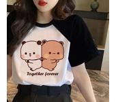 Bubu Dudu t-shirts women manga Y2K Japanese t shirt girl comic clothing