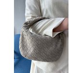 Bolso tejido a mano puro esmerilado, bolso de bola de masa anudada, bolso de nube versátil premium