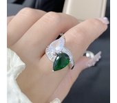 Original design sweet cool style light luxury name slow ring female plated 18K obsidian retro bright princess pink ring
