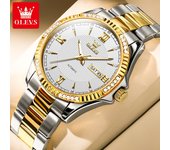 OLEVS Top Brand Men Watches Simple Business Automatic Mechanical Wristwatch Waterproof Stainless Steel Luminous Watch for Man