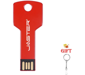 JASTER Free Custom Logo USB Flash Drive 128GB Metal Key Pen Drive Pen Drive with Free Key Ring 64GB Business Gift Memory Stick