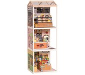 Robotime Rolife Super Creat Plastic Buliding Blocks DIY Miniature House Kit Kids and Adult 3D Puzzle Multi-scene for Fun
