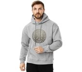 Men Hoodies Winter Thicken Cotton Sweatshirt Brand Heavyweight Clothing Vikings aegishjalmur Rudder of Awe Print Pullovers Man