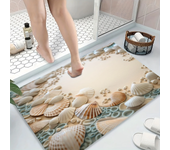 Ocean Coastal Print Bath Mat Soft Doormat Super Absorbent Anti Slip Diatomite Rug Washroom Carpet Shower Room Indoor Doormats