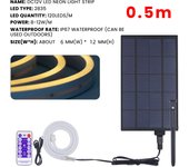 IP67 Waterproof Neon Light Solar Lamp 12V 120Leds/M Neon Strip 3000K 6000K White Red Green Blue Flexible Ribbon Rope LED Light