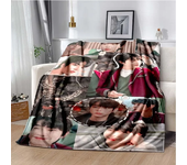 True Beauty Series Hwang in Youp Cha EunWoo Art Pattern Blanket Star Flannel Warm Throw Sofa Bed Travel Picnic Blanket Girl Gift