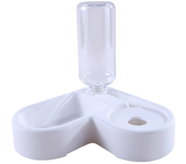 Automatic Pet Feeder Double Bowl of Water Food for Cats and Dogs 500ml T