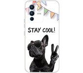 Silicone Case For Vivo V23 5G Phone Case Clear Soft TPU Cute Cat Flowers Capa Shell On Vivo V 23 V23 Pro V2130 Silicone Cases