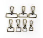 10 Bolsas De 16 - 50 Mm De Hebillas Metálicas Collar De Perro Portaequipajes Hebillas De Langosta Giratorias Desencadenantes Gan