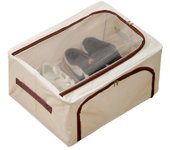 Steel Frame Underbed Shoe Storage Box Foldable Dustproof Under Bed Storage Containers Large Capacity Moisture-Proof