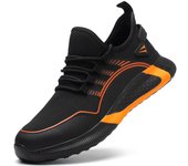 Zapatillas de trabajo transpirables con punta de hierro para hombre, zapatos de seguridad antideslizantes, antigolpes, ligeros, Verano
