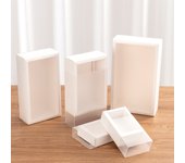 5Pcs Packing Box Transparent PVC Window White Cardboard Display Gift Box Party Wedding Jewelry Chocolate Cookie Candy Cake Box