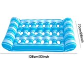 Cama inflable de agua para dormir, tumbona flotante de PVC, colchón de aire plegable para piscina, juguetes de natación al aire libre