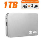 1TB External SSD Hard Drive HD Externo 2TB USB3.0 Mini Portable HDD M.2 Hard Disk