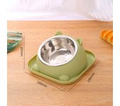 Stainless Steel Cat Bowl Anti Tipping with Non-Slip Pad Pet Food Dispenser Bowls Multi-use Double Cat Feeder Prevent Ants